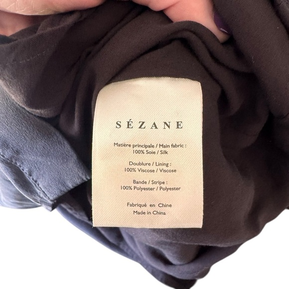 Sézane - 100% Silk Lace Detail Button Front Dress Size 34 (US 2) - Picture 7 of 8